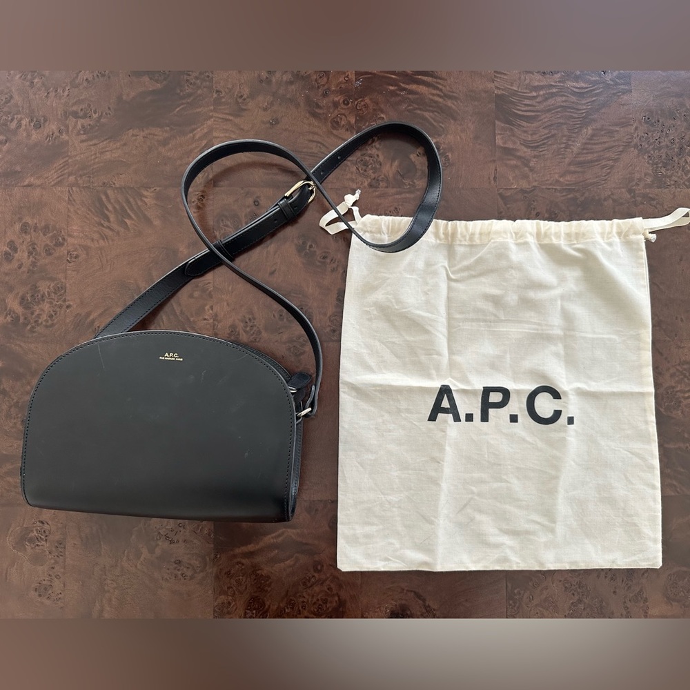 APC Black Demi Lune Shoulder Bag